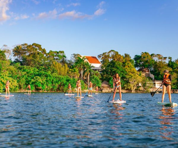 Bacalar: Sunrise Paddleboard Tour with Floating Picnic – Quintana Roo, Mexico