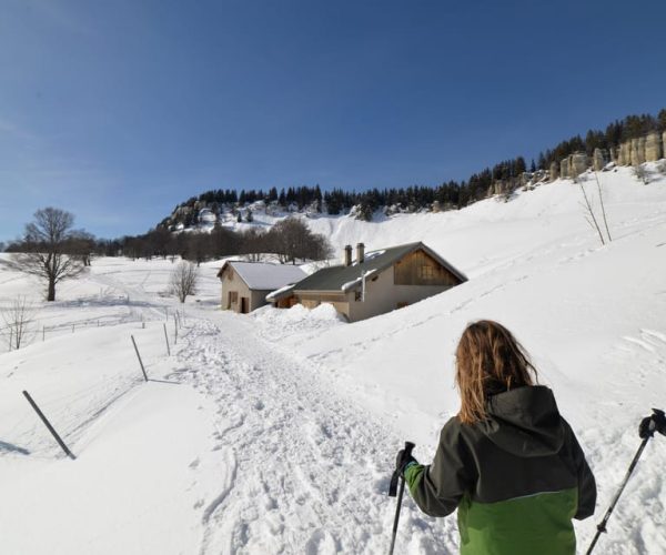 Discovery of the snowy Vercors in snowshoes – Auvergne-Rhône-Alpes, France