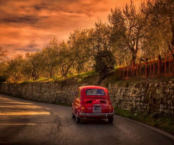 Florence Wine Tasting and Tuscan Lunch in a Vintage Fiat 500 – Florence, Italy