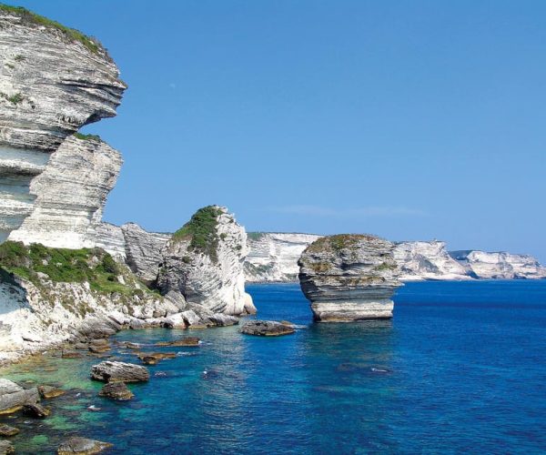 From Bonifacio: Cruise under the Piantarella Cliffs – Corsica, France