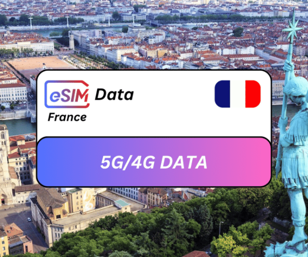 From Lyon: France eSIM Roaming Data Plan for Travelers – Auvergne-Rhône-Alpes, France