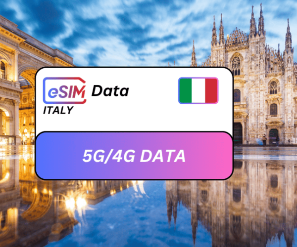 From Milan: Italy eSIM Tourist Roaming Data Plan – Milan, Italy