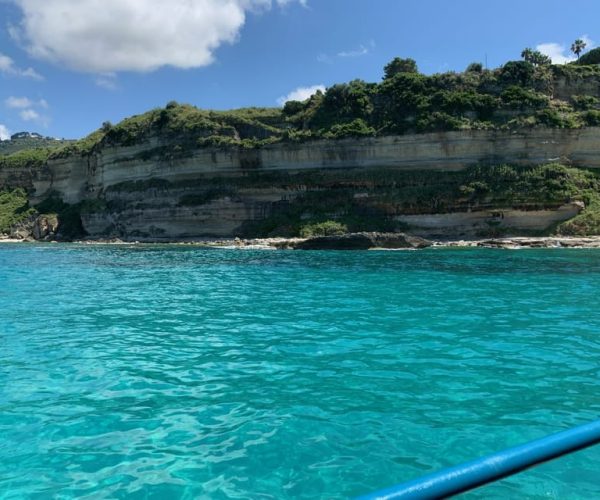 From Tropea: Capo Vaticano boat tour with snorkel & aperitif – Ionian Sea, Italy