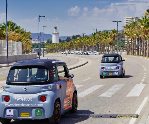 Malaga: Electric Car City Tour and visit Gibralfaro Castle – Andalusia, Spain