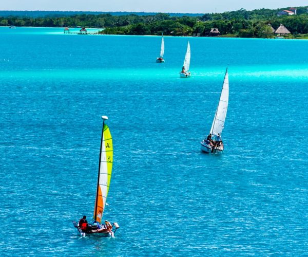 NEW TOUR!!!! Private Eco Sailing Tour with Swimming & Drinks – Quintana Roo, Mexico