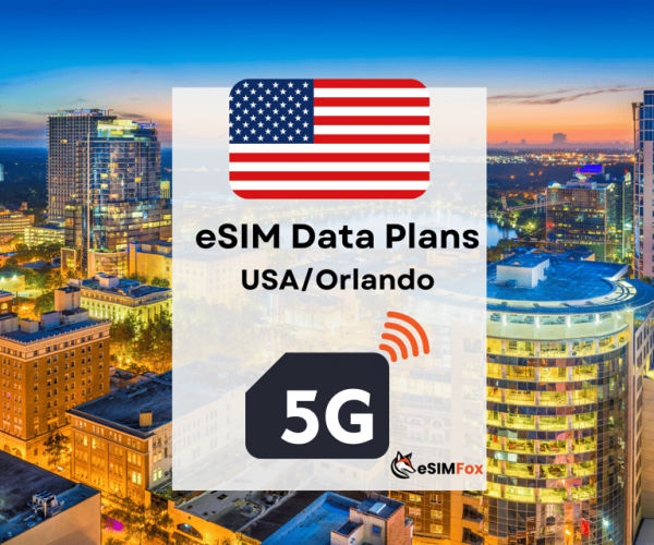 Orlando : eSIM Internet Data Plan for USA 4G/5G – Orlando, Florida