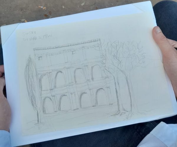 Rome: Drawing the Colosseum with a simple and fun method – Rome, Italy