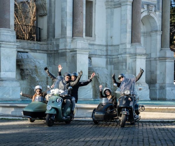 Rome: Private Vespa Sidecar Tour with Prosecco and Pickup – Rome, Italy