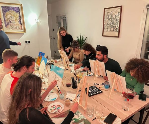 Rome: Tipsy Painting Class with Fine Wine & Arts – Rome, Italy