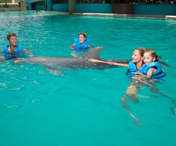 Swim with dolphins Ride – Interactive Aquarium Cancun – Cancun, Mexico