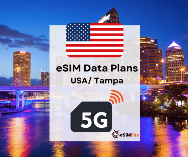 Tampa: eSIM Internet Data Plan for USA 4G/5G – Tampa, Florida