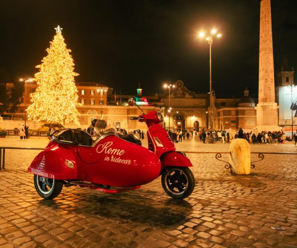 Xmas Lights Panoramic Vespa Sidecar Tour – Lazio, Italy