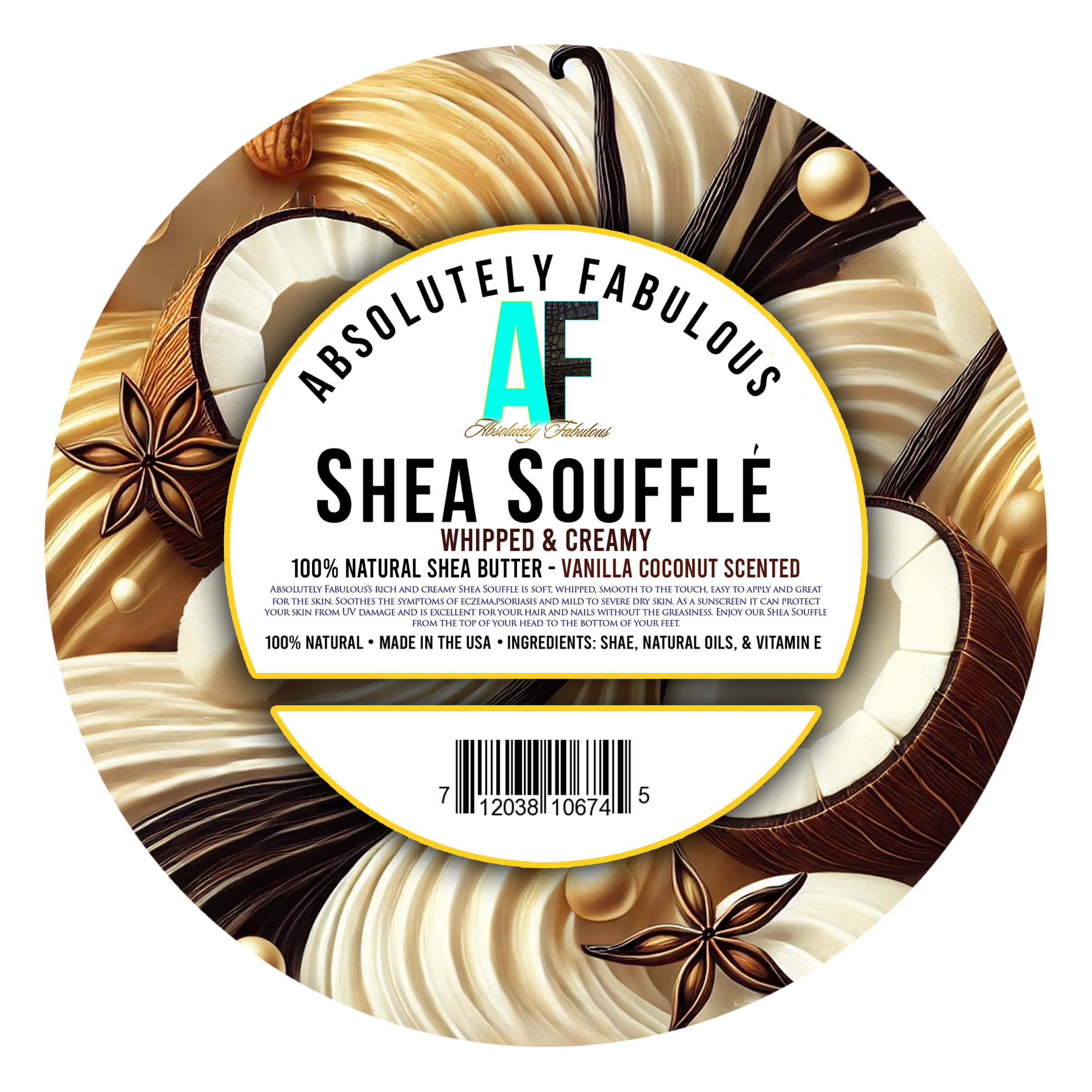 Vanilla Coconut Top Label