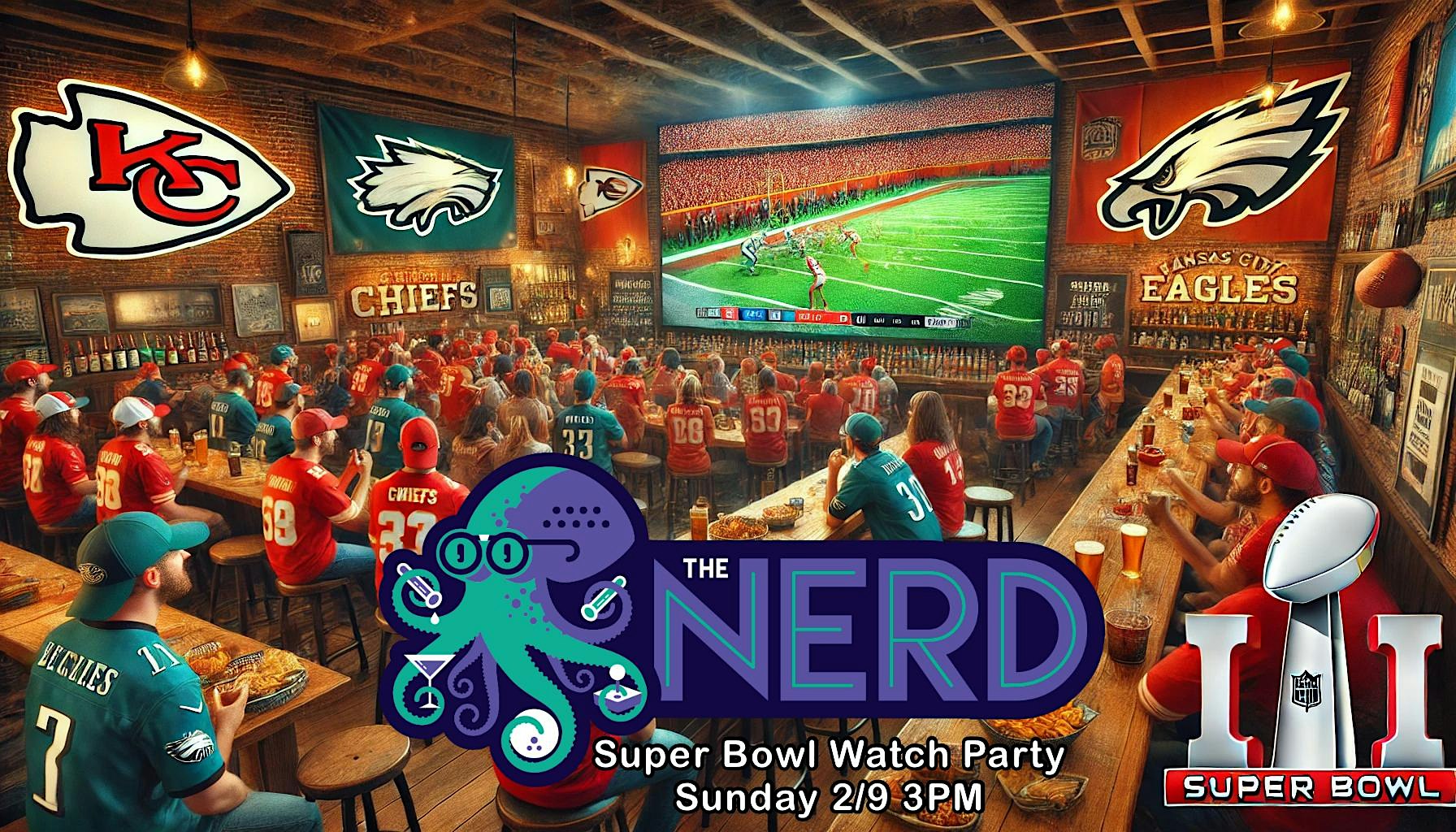 Super Bowl Watch Party at The Nerd: $45 Open Bar – Las Vegas, NV