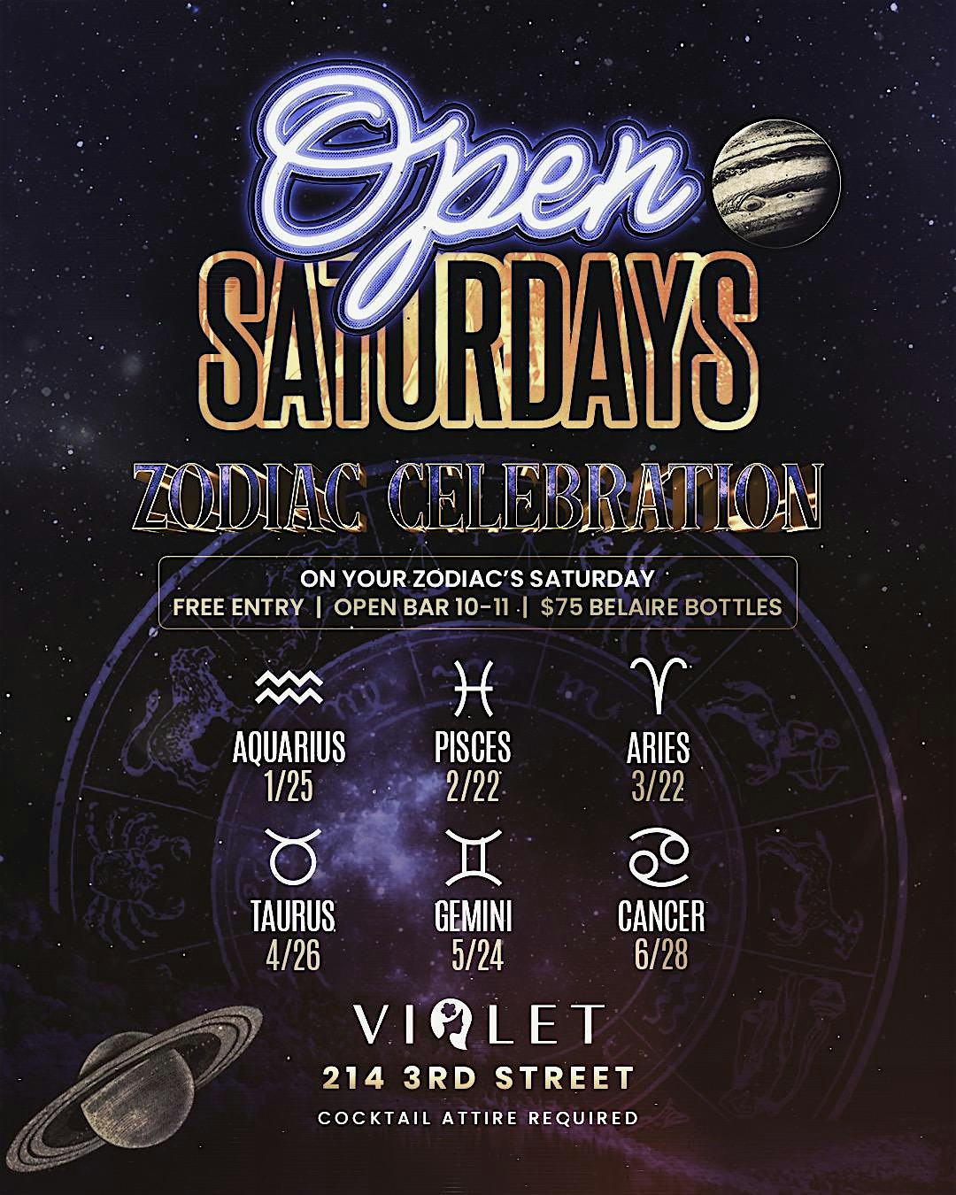 Monthly Zodiac Celebration at Violet – Baton Rouge, LA