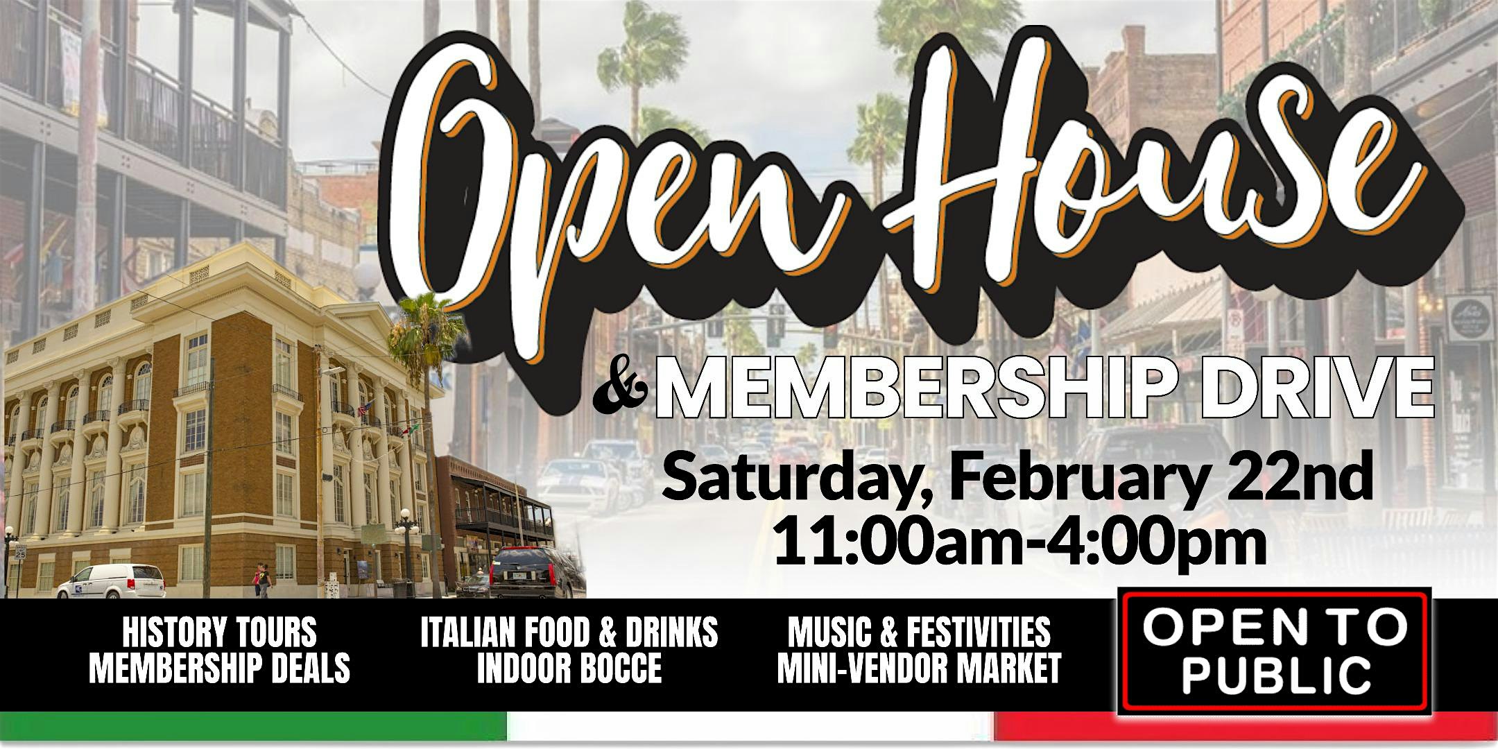 Italian Club Open House & Membership Drive – Tampa, FL