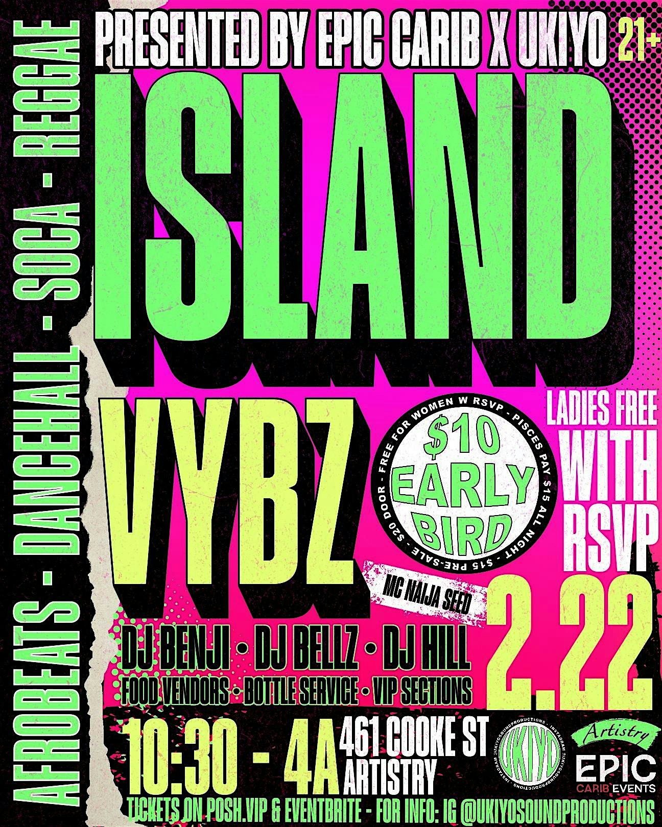 ISLAND VYBZ: AN AFROBEATS & CARIBBEAN PARTY – Honolulu, HI