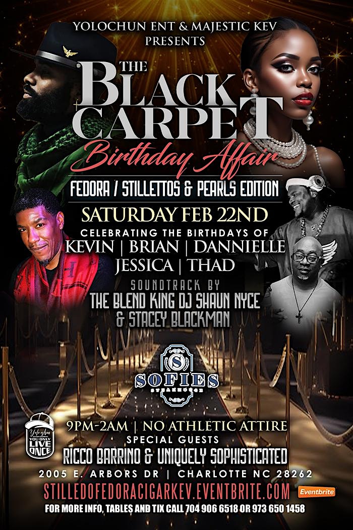 Black Carpet Affair Fedora/Stilettos &Pearls – Charlotte, NC