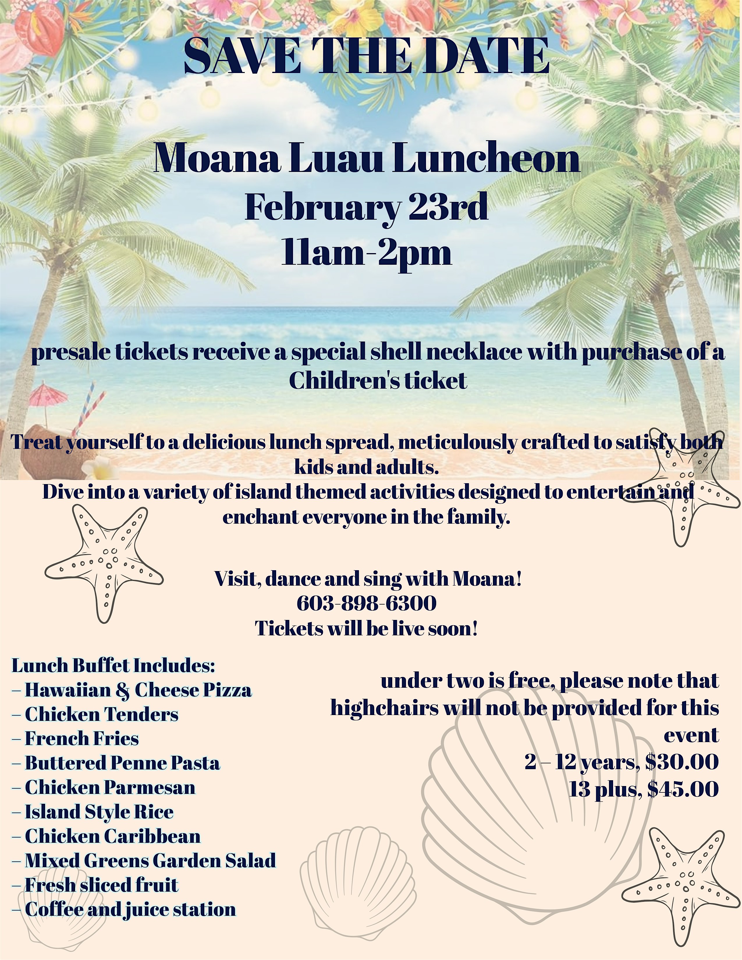 Luau Luncheon with Moana at Castleton – Windham, NH