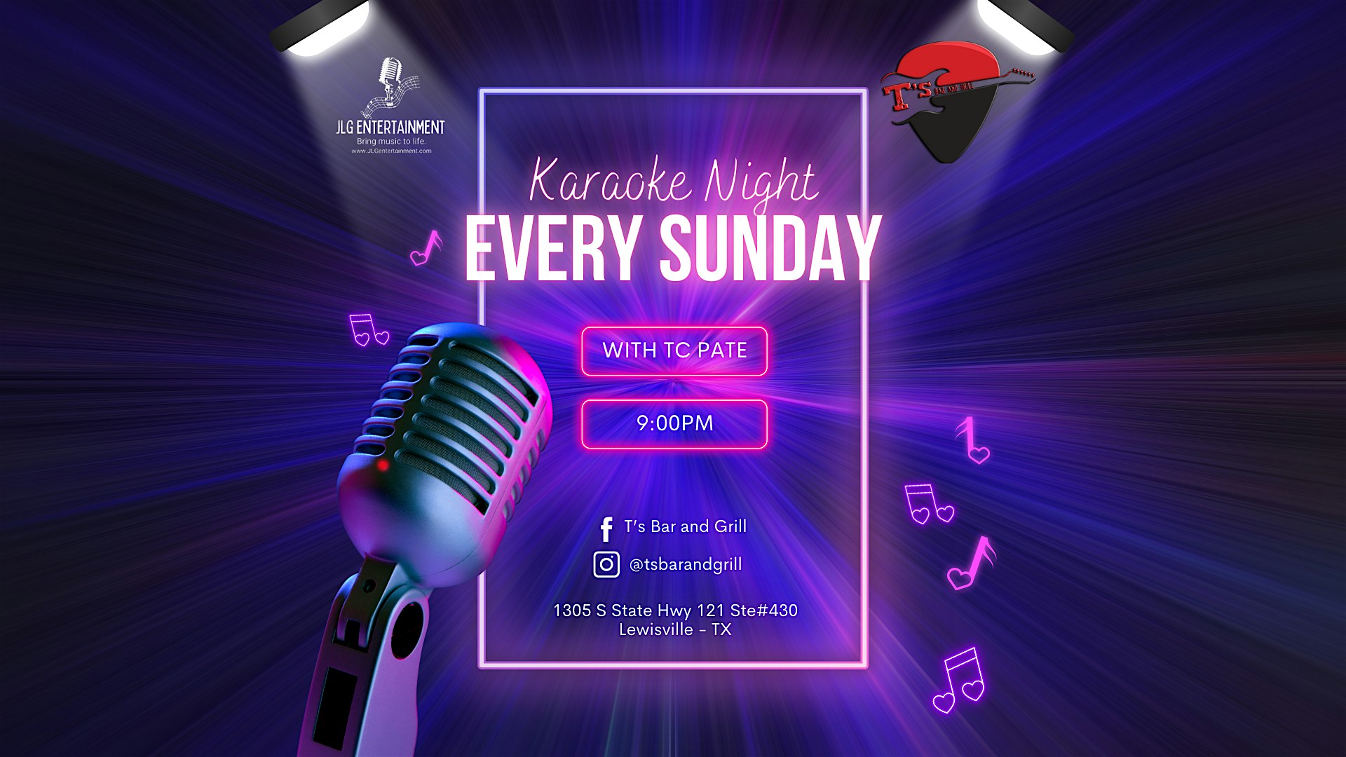 Sunday Karaoke at T’s Professional Stage – Lewisville, TX