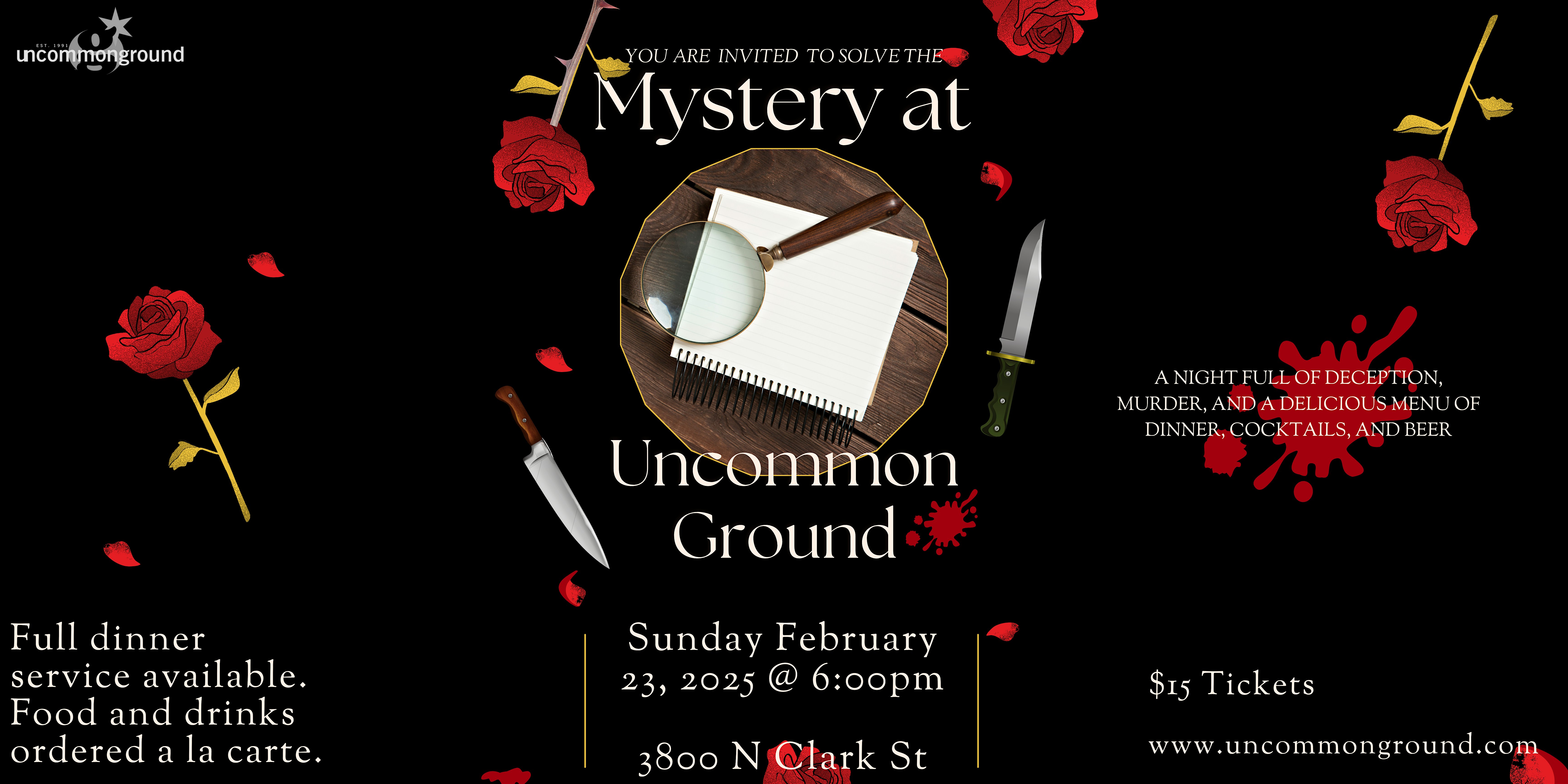 Murder Mystery at Uncommon Ground – Chicago, IL