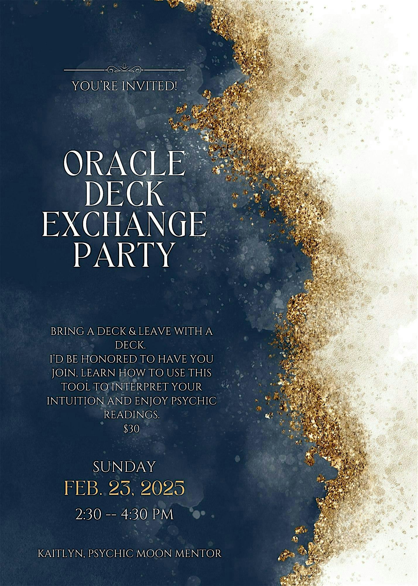 Oracle Deck Exchange Party! – Groton, CT