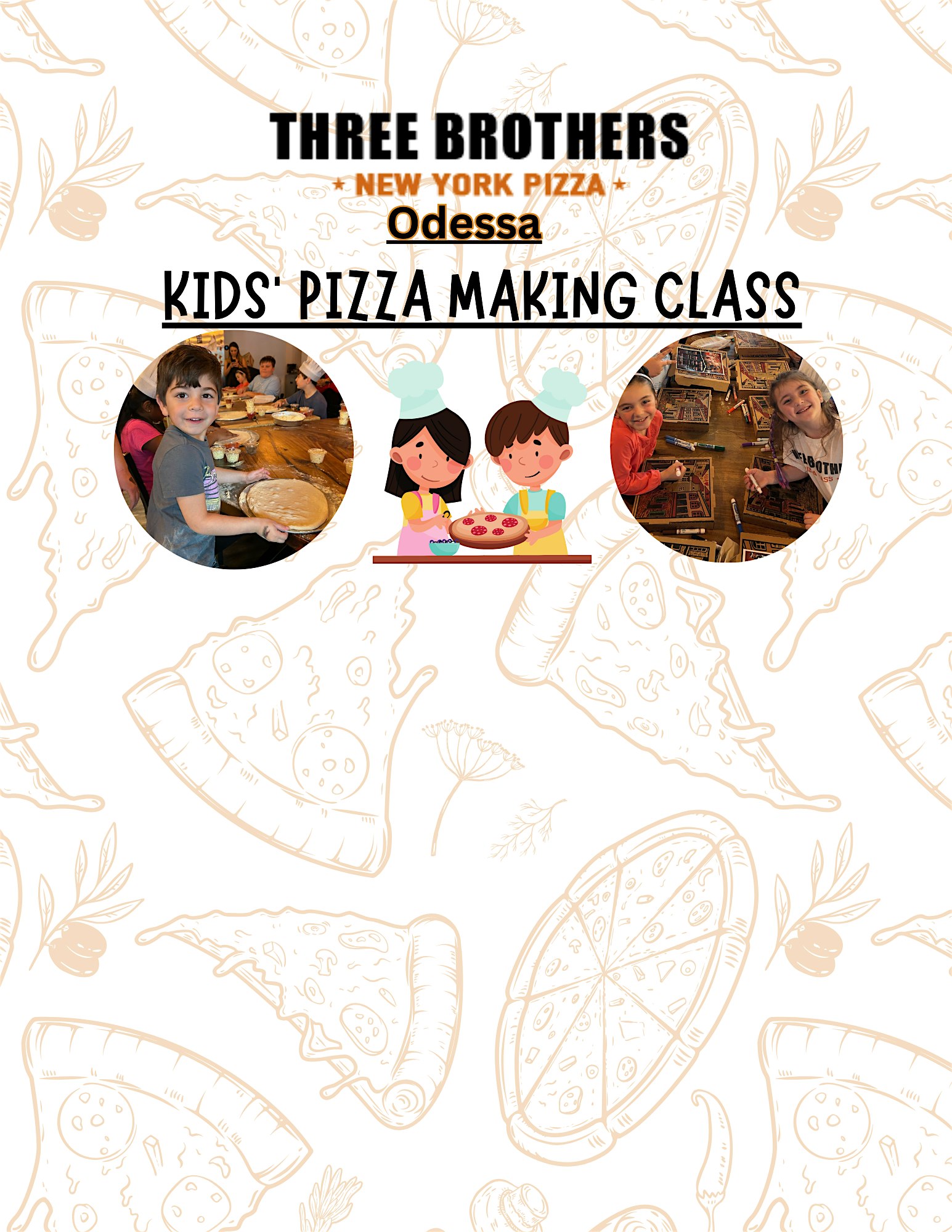 Kids’ Pizza Making Class at ODESSA! 10:30AM TIME SLOT – Odessa, FL