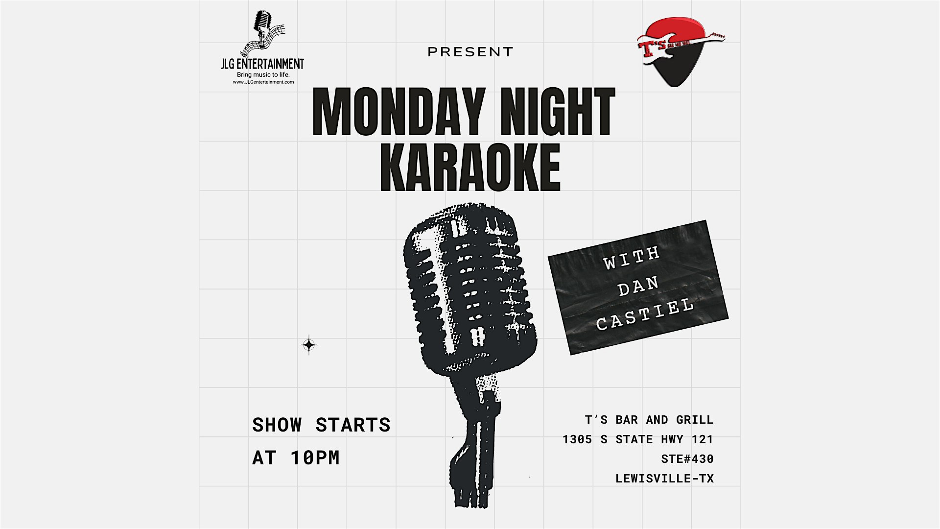 Monday Karaoke at T’s Professional Stage – Lewisville, TX