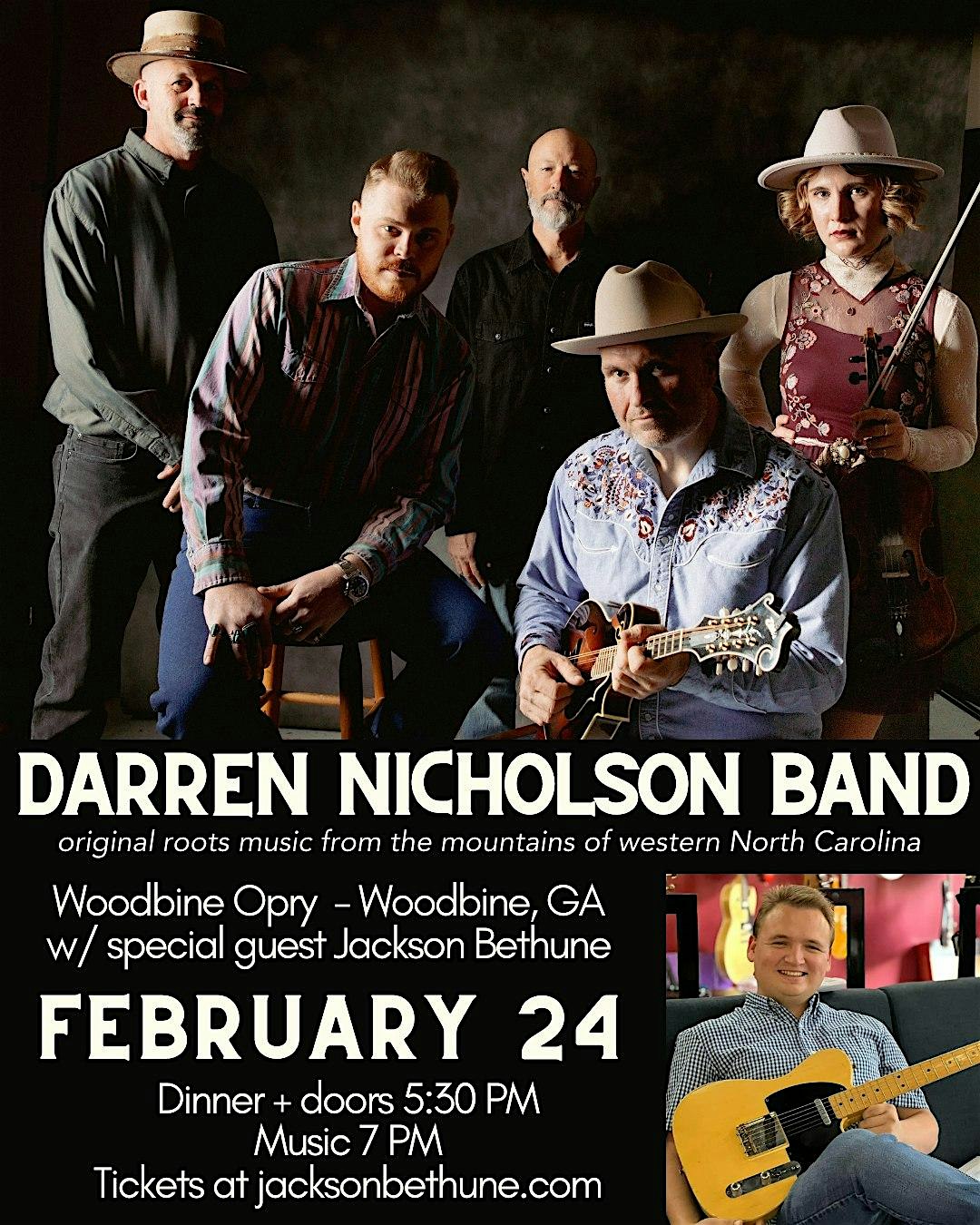 Darren Nicholson Band with guest Jackson Bethune live at The Woodbine Opry – Woodbine, GA