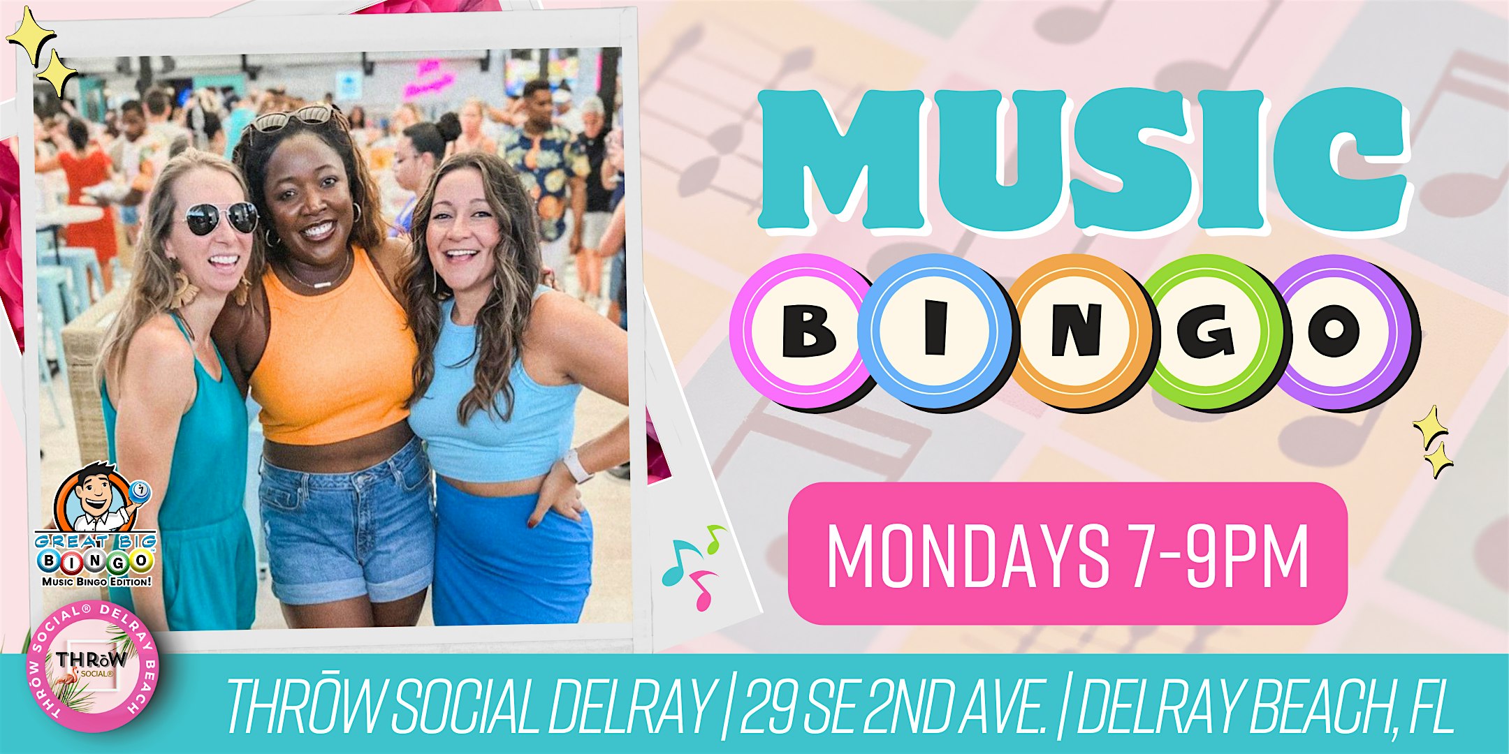 Monday Nights: MUSIC BINGO & Prizes @ THRōW Social Delray Beach! – Delray Beach, FL