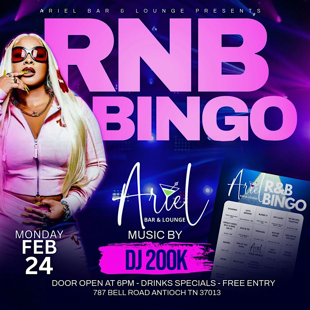 R&B Bingo at Ariel Bar and Lounge! – Nashville, TN