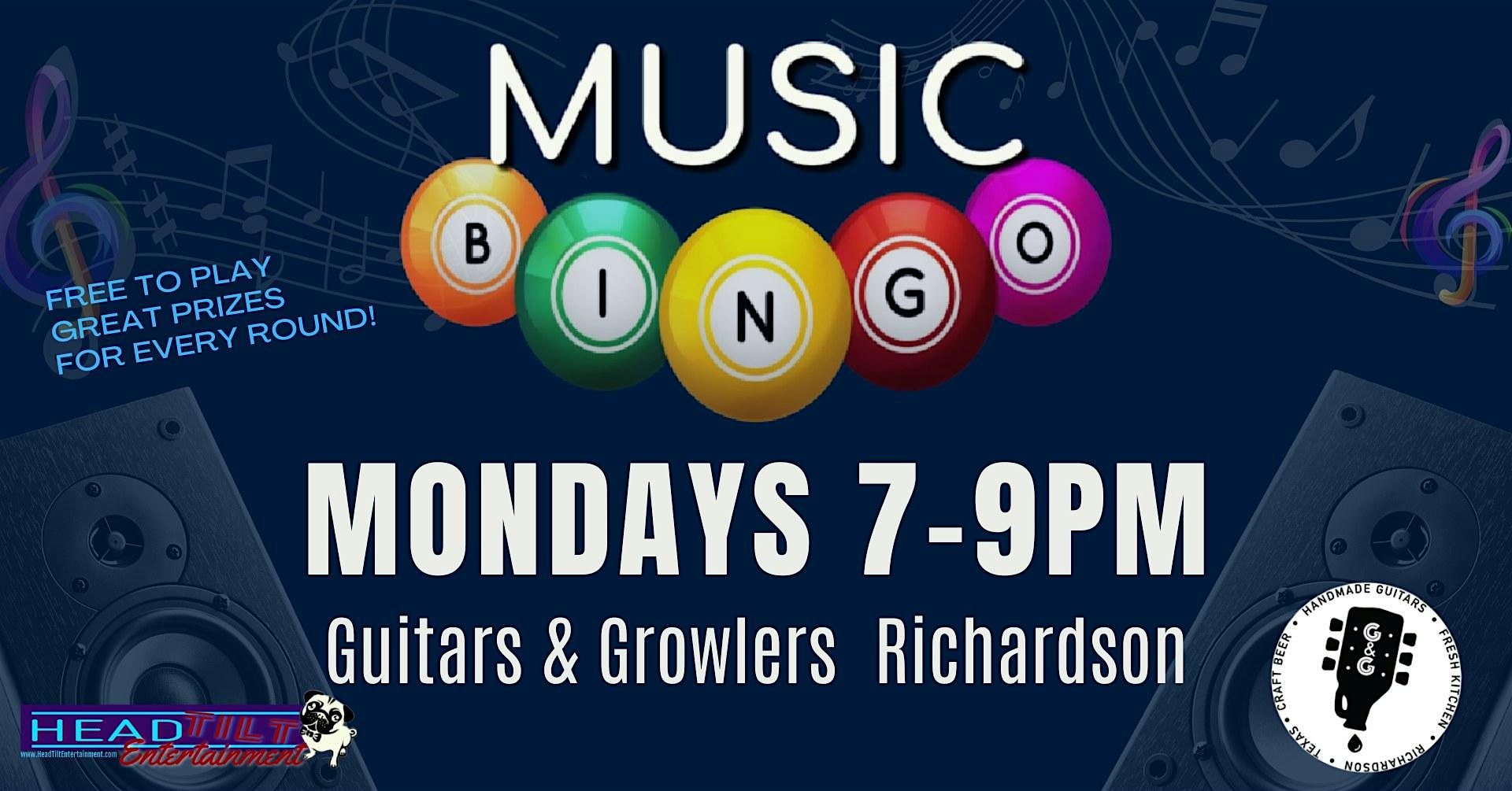 MONDAY MUSIC BINGO NIGHT AT GUITARS & GROWLERS RICHARDSON – Richardson, TX