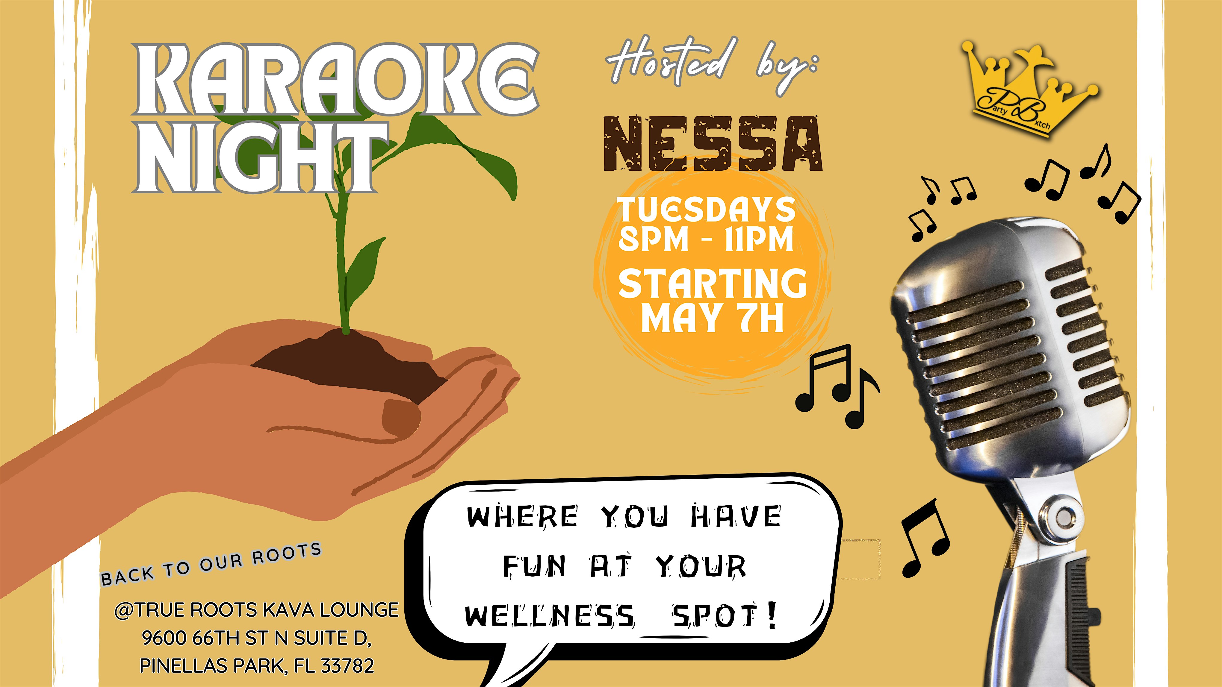 Karaoke @ True Roots Pinellas Park – Pinellas Park, FL