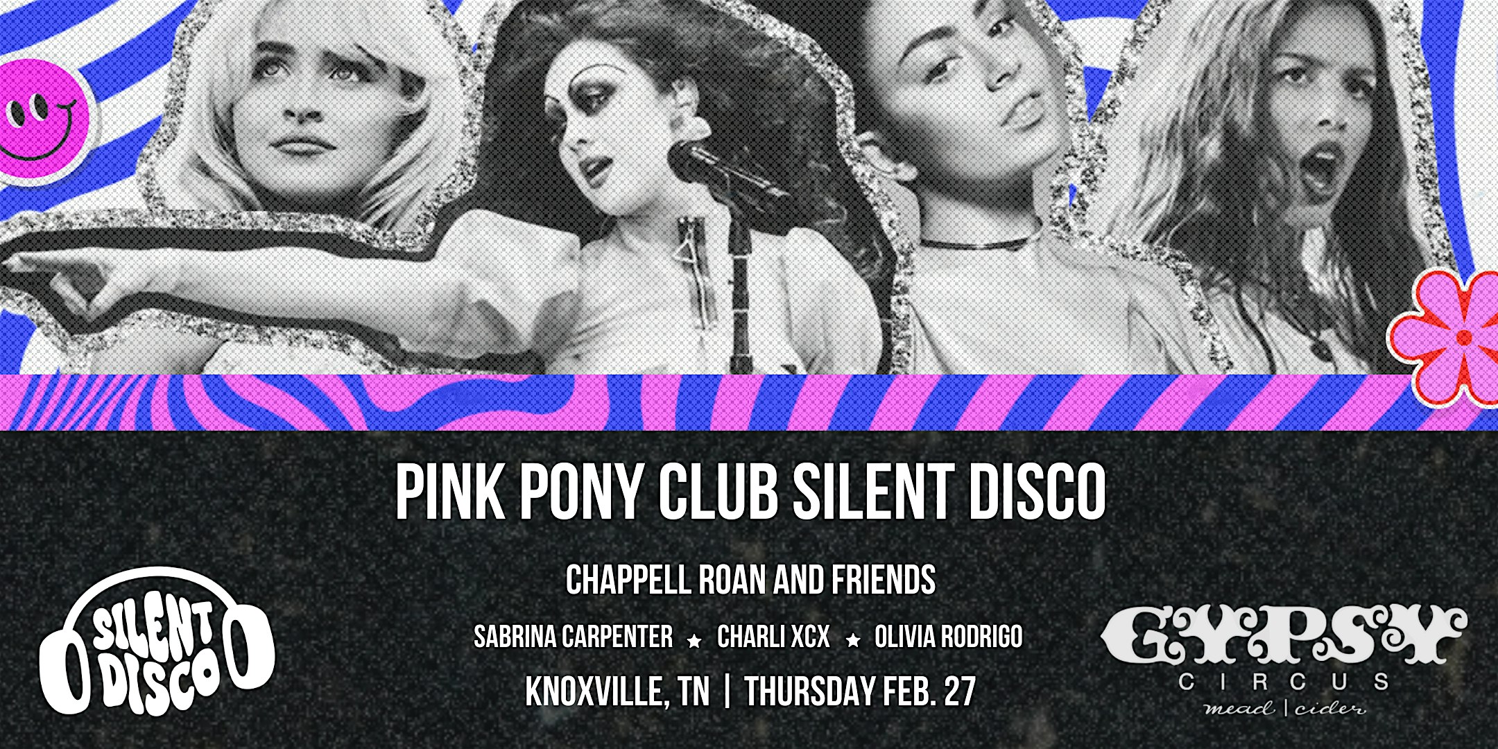 Pink Pony Club Silent Disco at Gypsy Circus Barrelhouse – Knoxville, TN