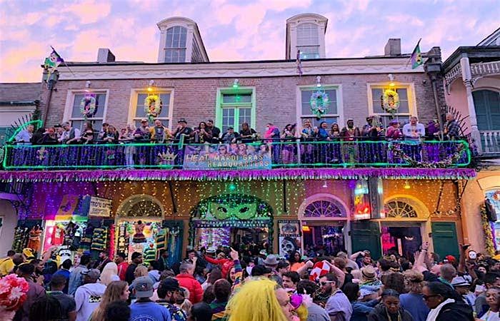 Night- Mardi Gras Balcony Experience – New Orleans, LA