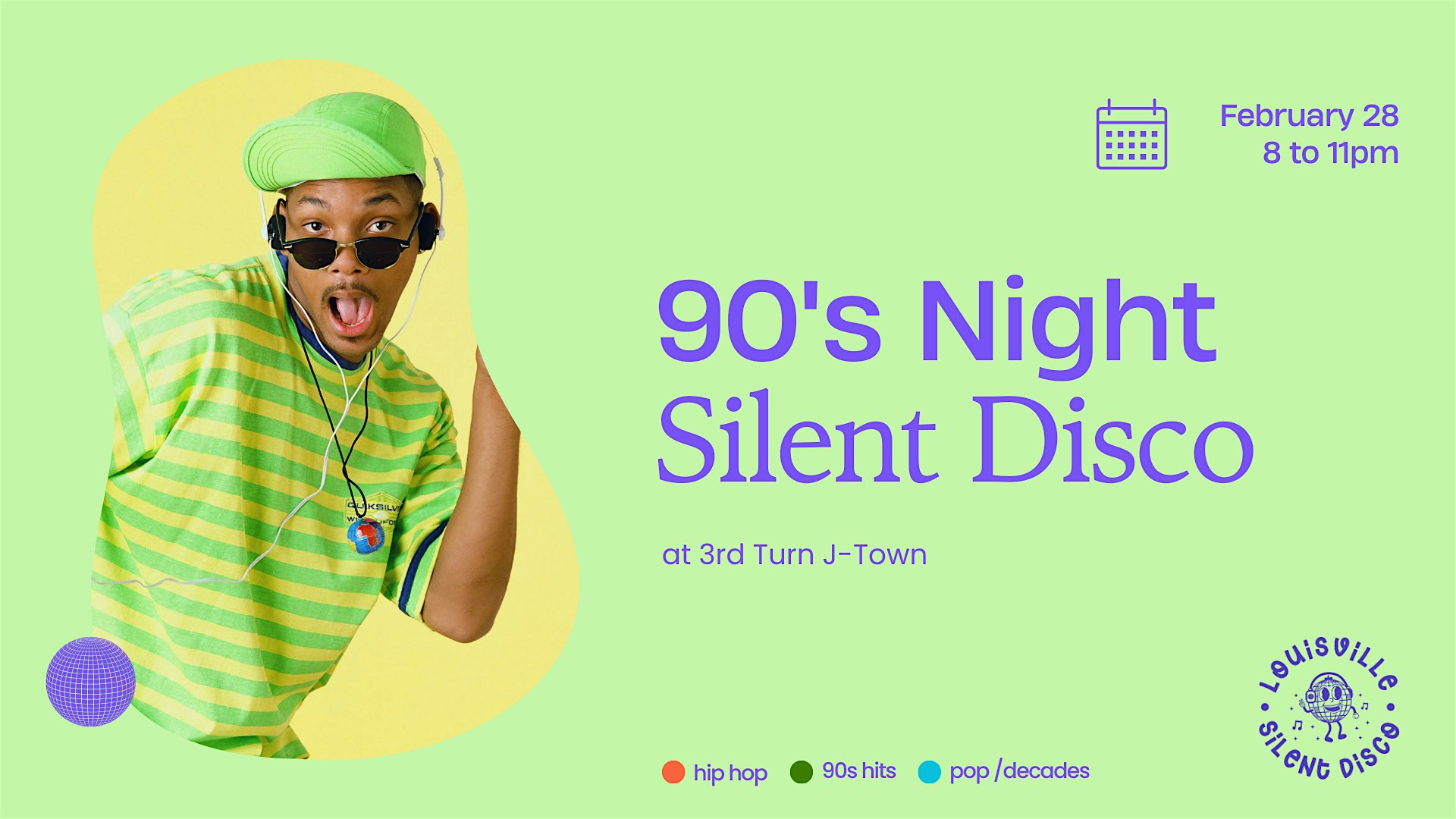 90’s Night Silent Disco at 3rd Turn J-Town – Louisville, KY