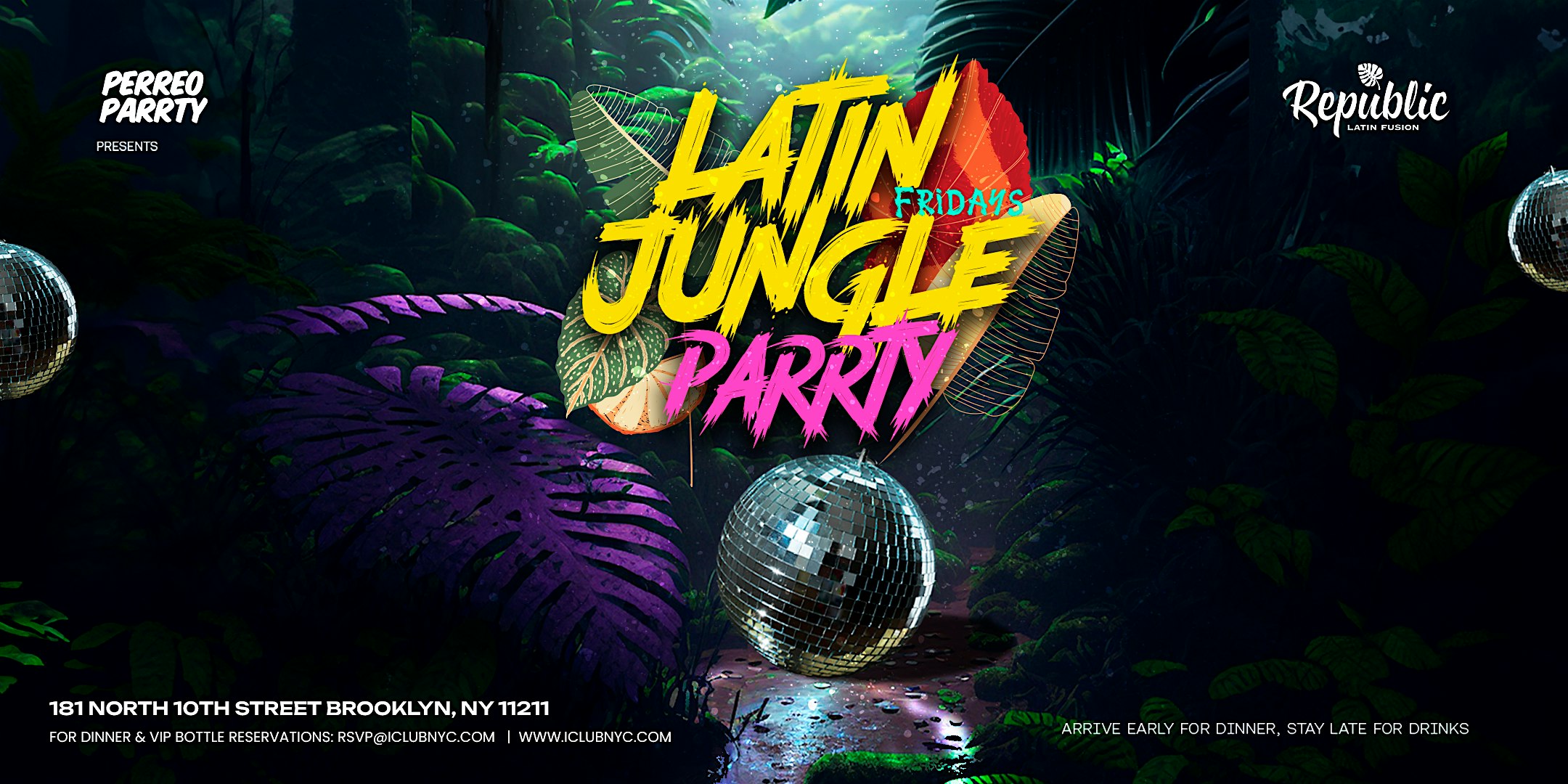 LATIN JUNGLE FRIDAYS PARTY @ REPUBLIC – Brooklyn, NY