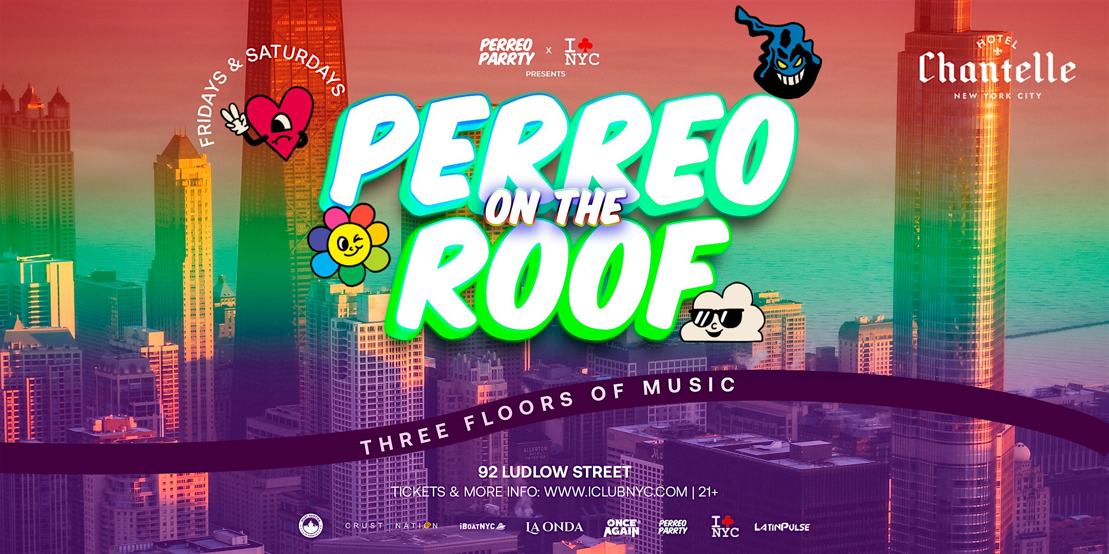 FRIDAY & SATURDAY Latin Rooftop Party @ HOTEL PERREO – New York, NY