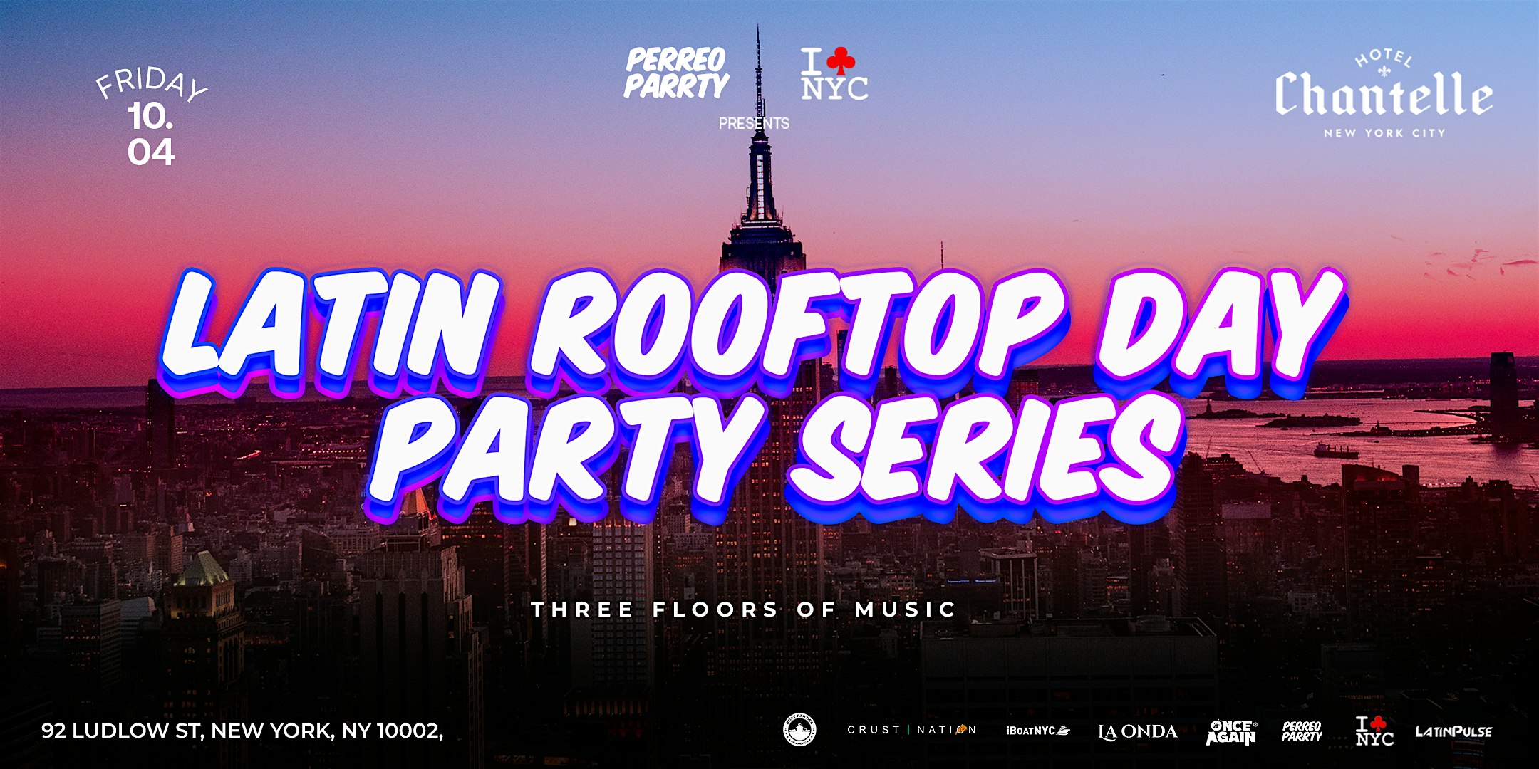 Latin & Reggaeton Rooftop Party NYC – New York, NY