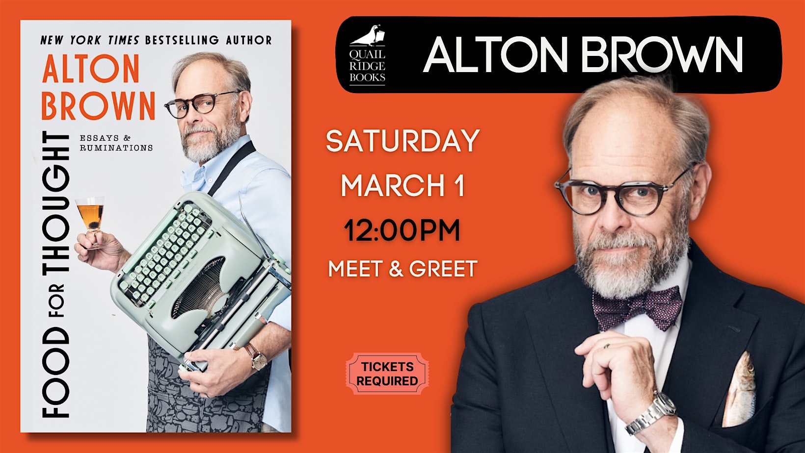 Alton Brown | Food for Thought (Signing & Photo Line) – Raleigh, NC