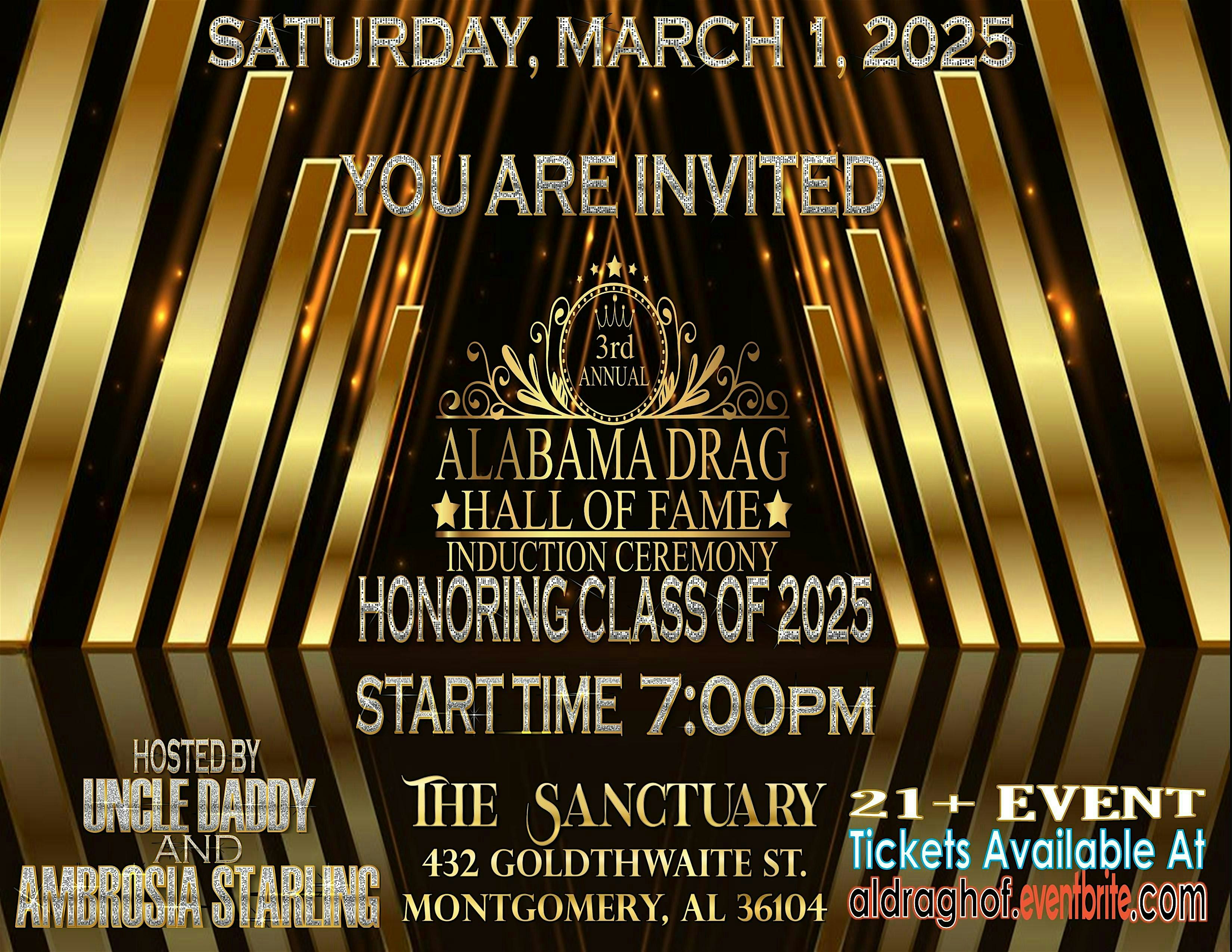 3rd Annual Alabama Drag Hall of Fame Induction Ceremony – Montgomery, AL