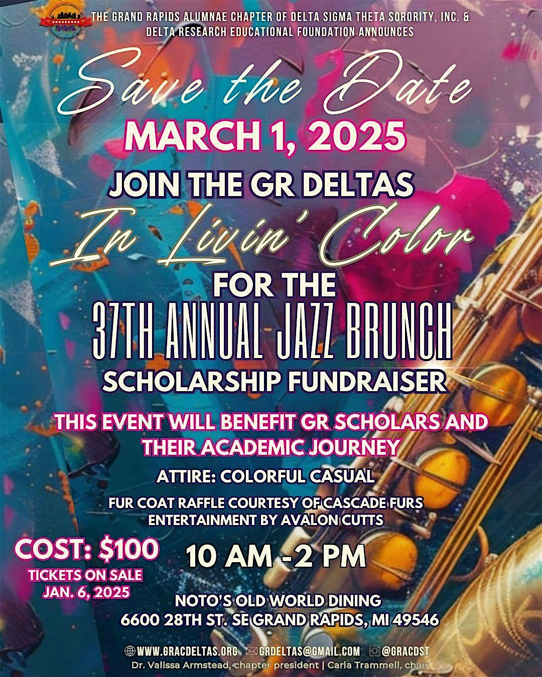 37th Annual Jazz Brunch Scholarship Fundraiser: In Livin’ Color – Grand Rapids, MI