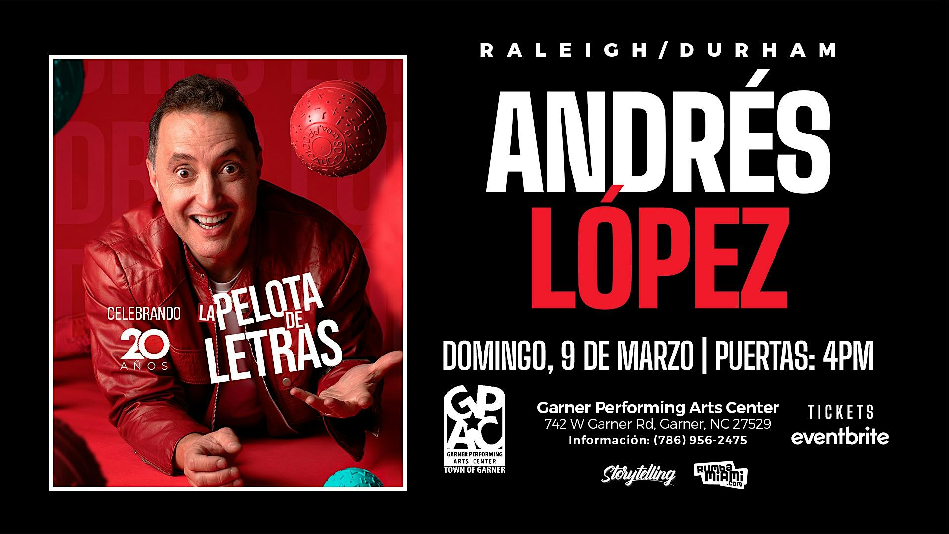 Andres Lopez, 20 Aniversario de La Pelota de Letras, en North Carolina – Garner, NC