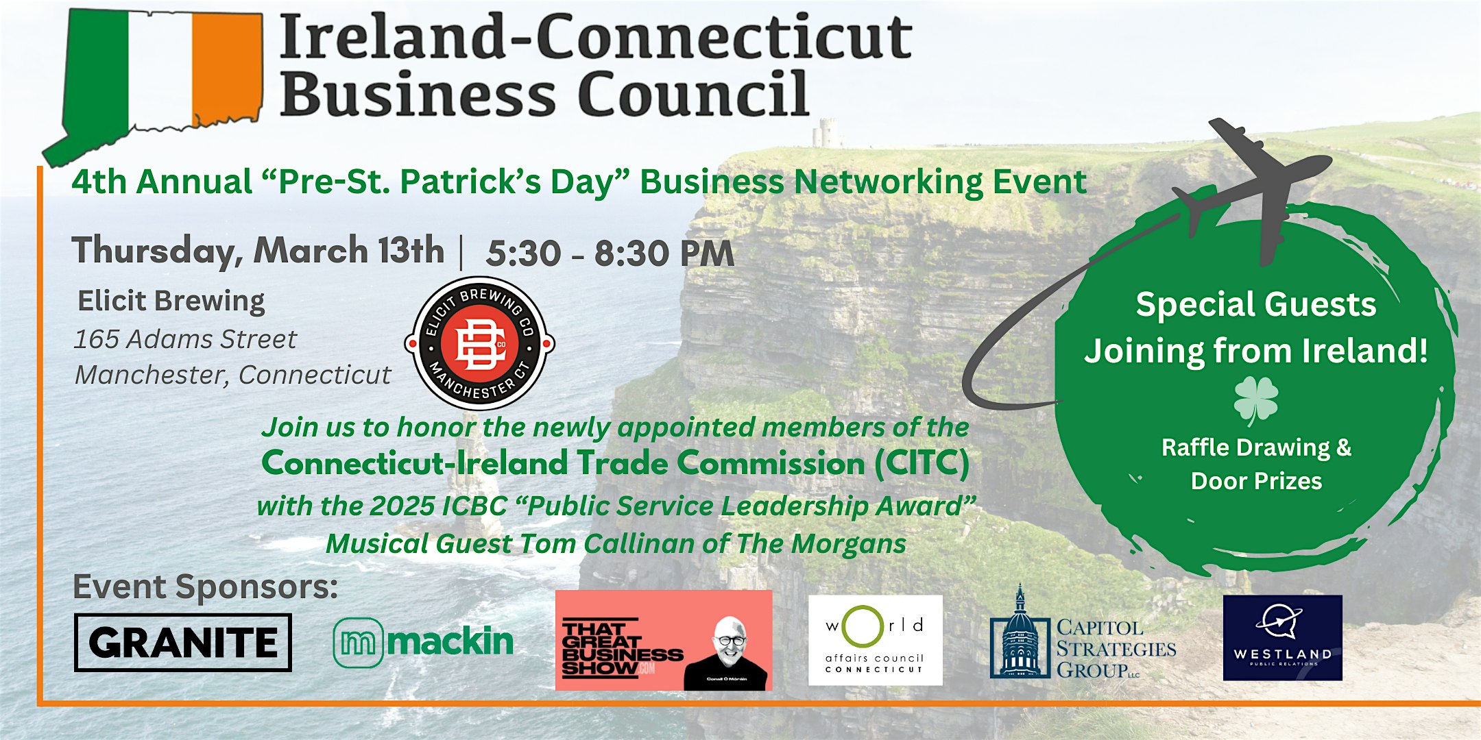 4th Annual “Pre-St. Patrick’s Day” Business Networking Event – Manchester, CT