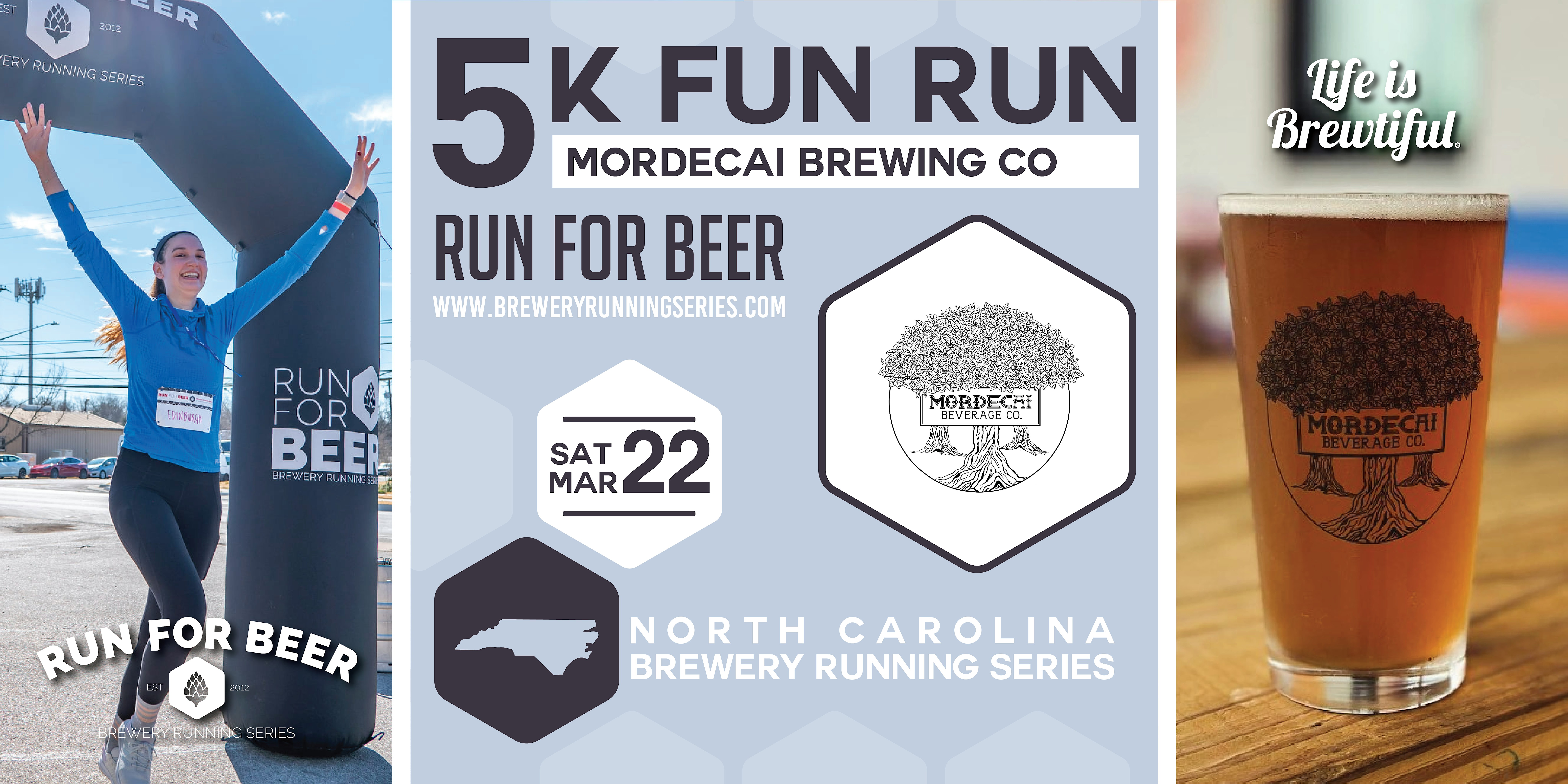 5K Beer Run x Mordecai Beverage Company | 2025 NC Brewery Running Series – Raleigh, NC