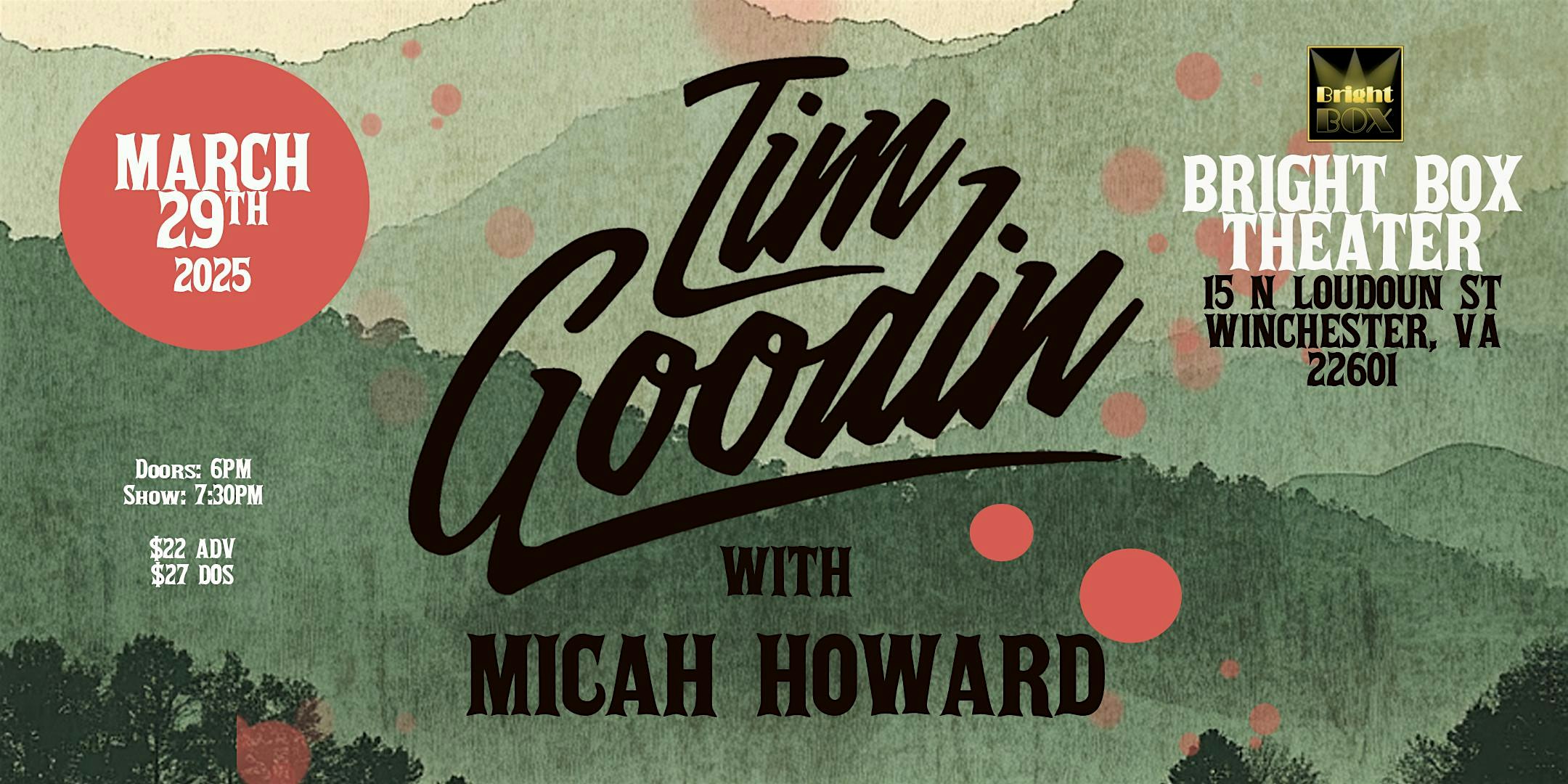 Tim Goodin and The Blue Gems w/ Micah Howard – Winchester, VA