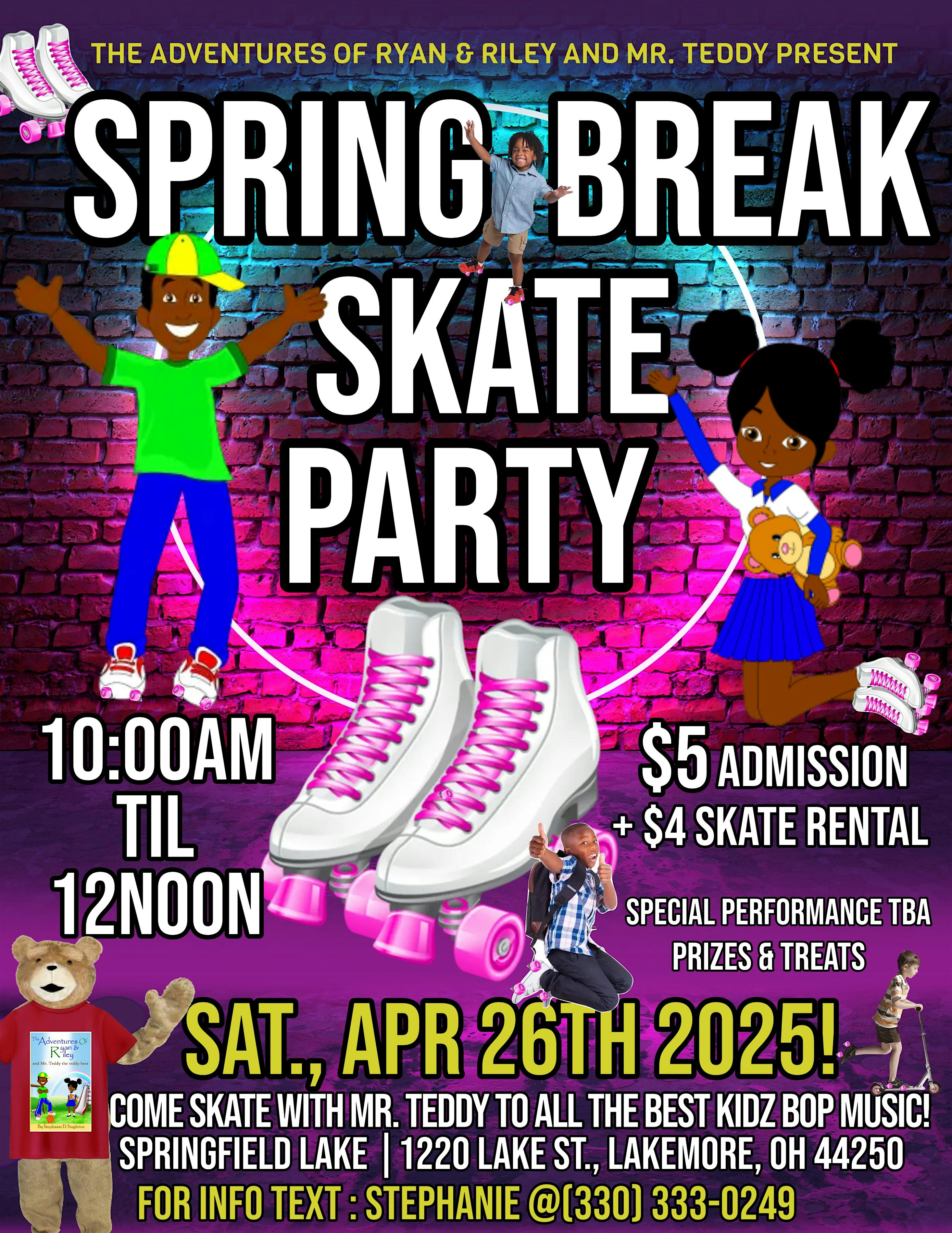 The Adventures of Ryan & Riley and Mr. Teddy | Spring Break Skate Party!! – Lakemore, OH