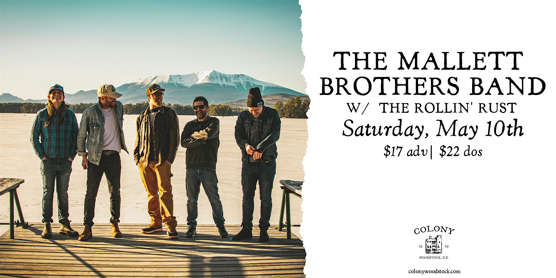 The Mallett Brothers Band w/ The Rollin’ Rust – Woodstock, NY