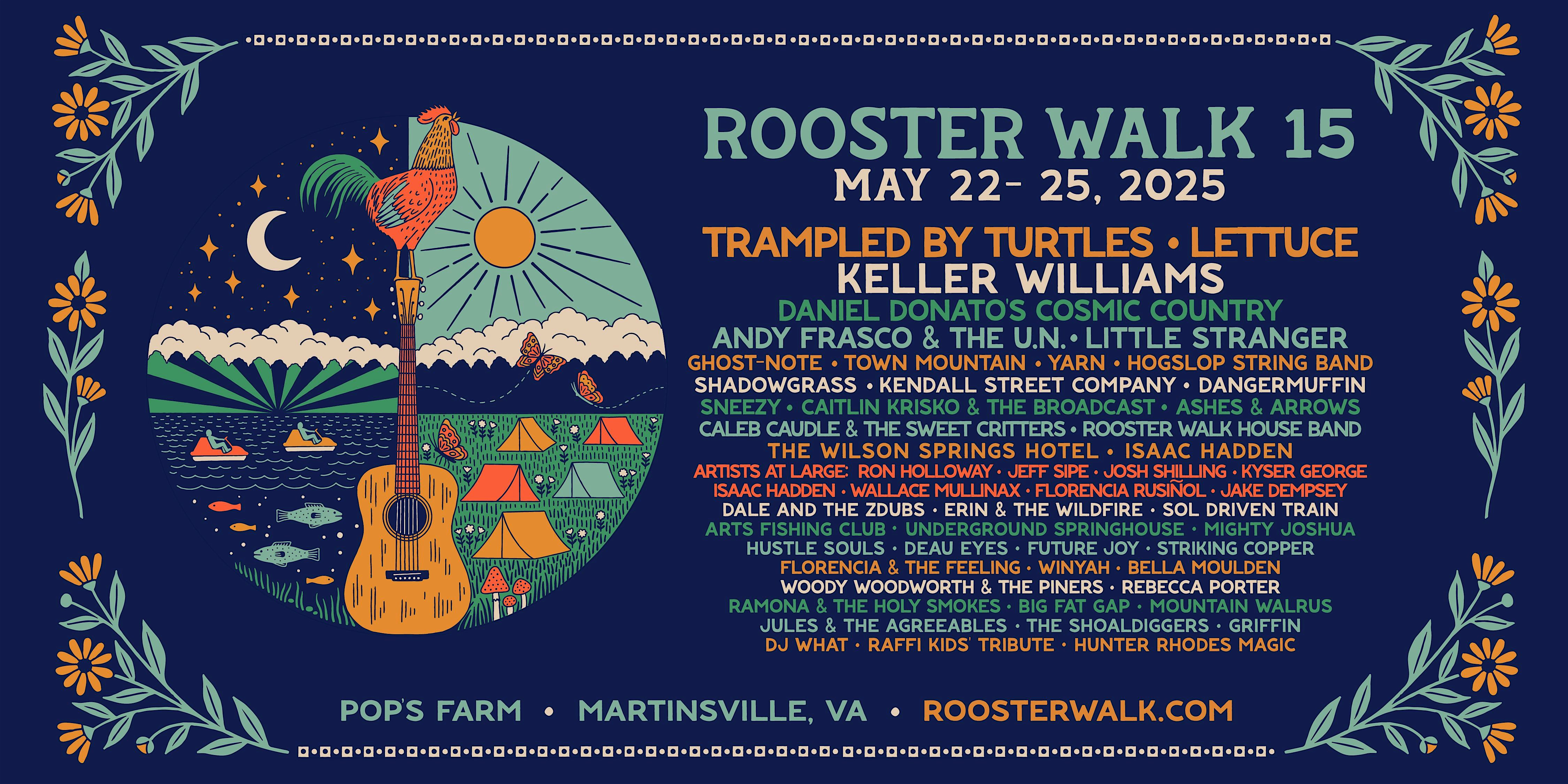 Rooster Walk 15 Music & Arts Festival – Axton, VA