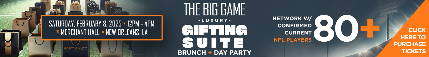 2025 Big Game Luxury Gifting Suite - Top Page Super Bowl Banner